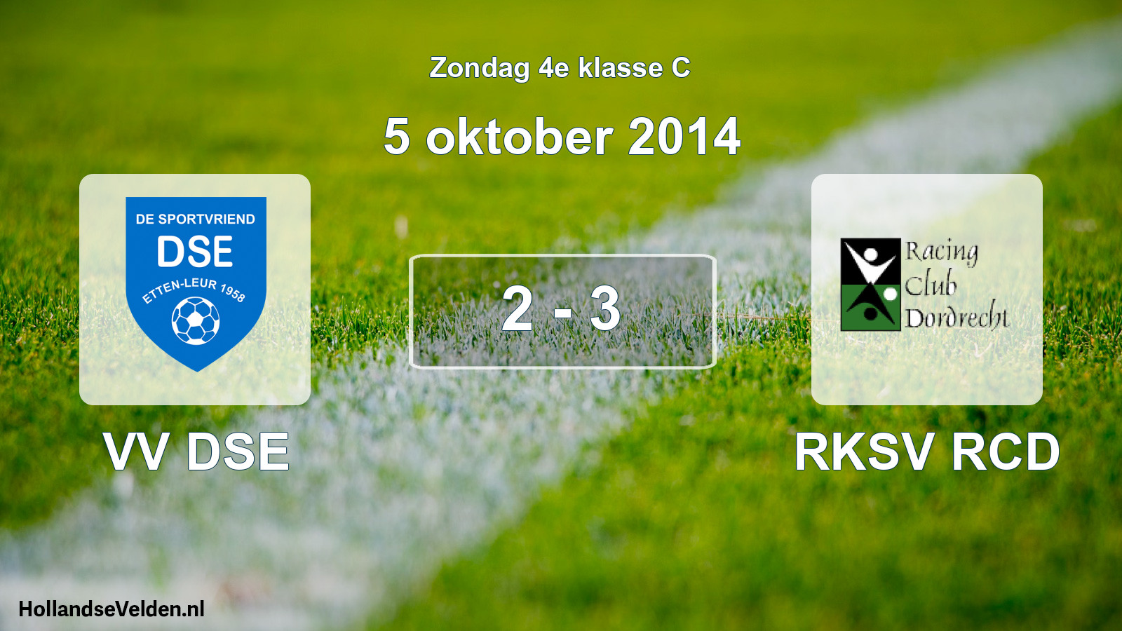 Total number of matches played: VV DSE - RKSV RCD 2 - 3 (5 October 2014)