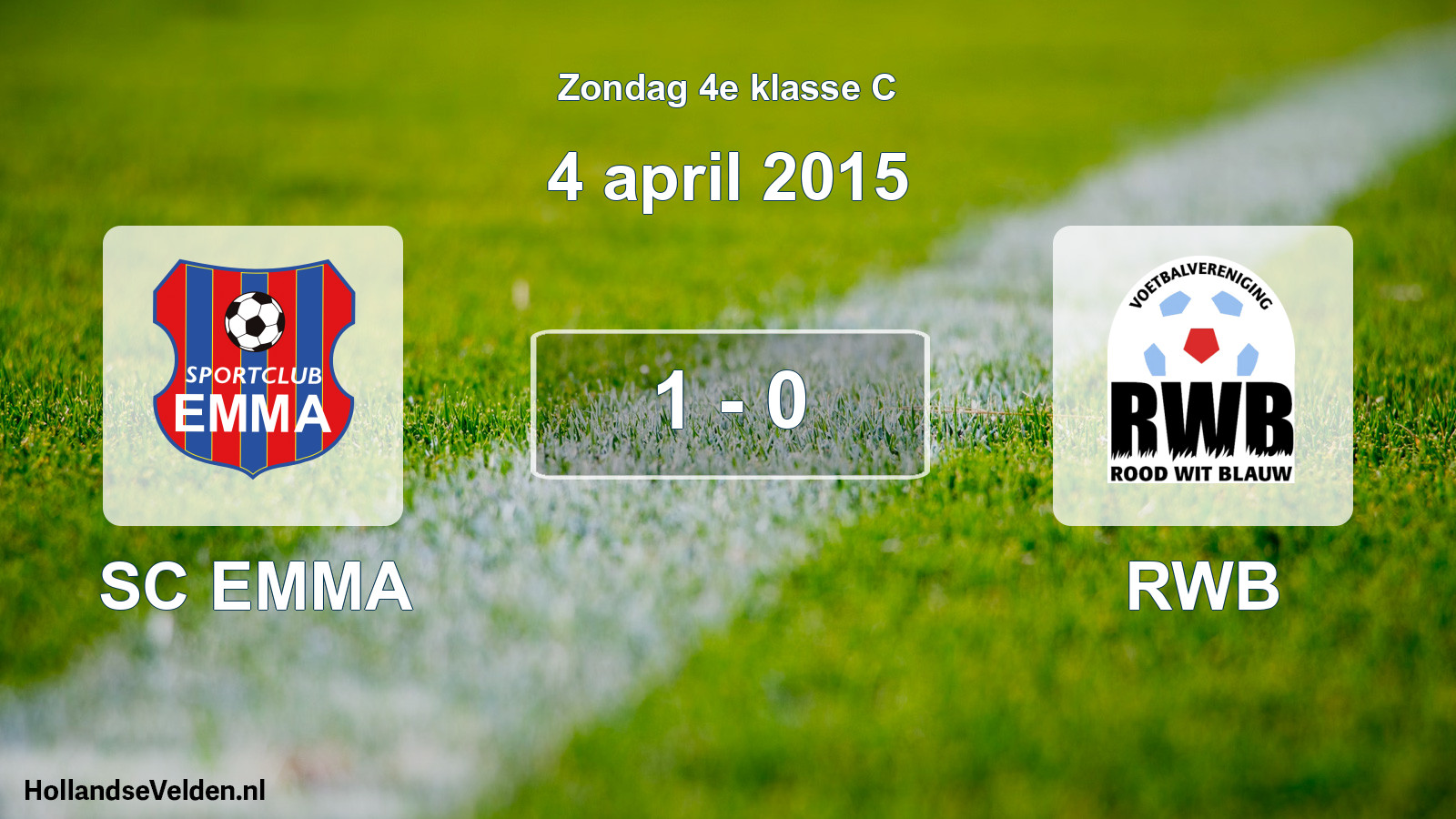 Total number of matches played: SC EMMA - RWB 1 - 0 (4 April 2015)