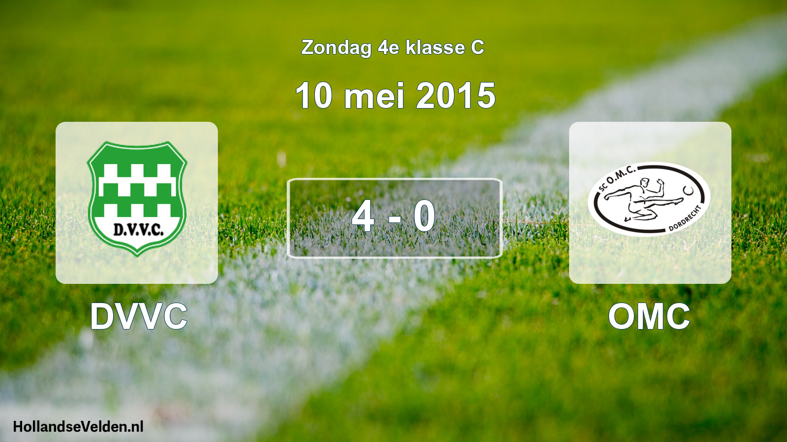 Total number of matches played: DVVC - OMC 4 - 0 (10 May 2015)