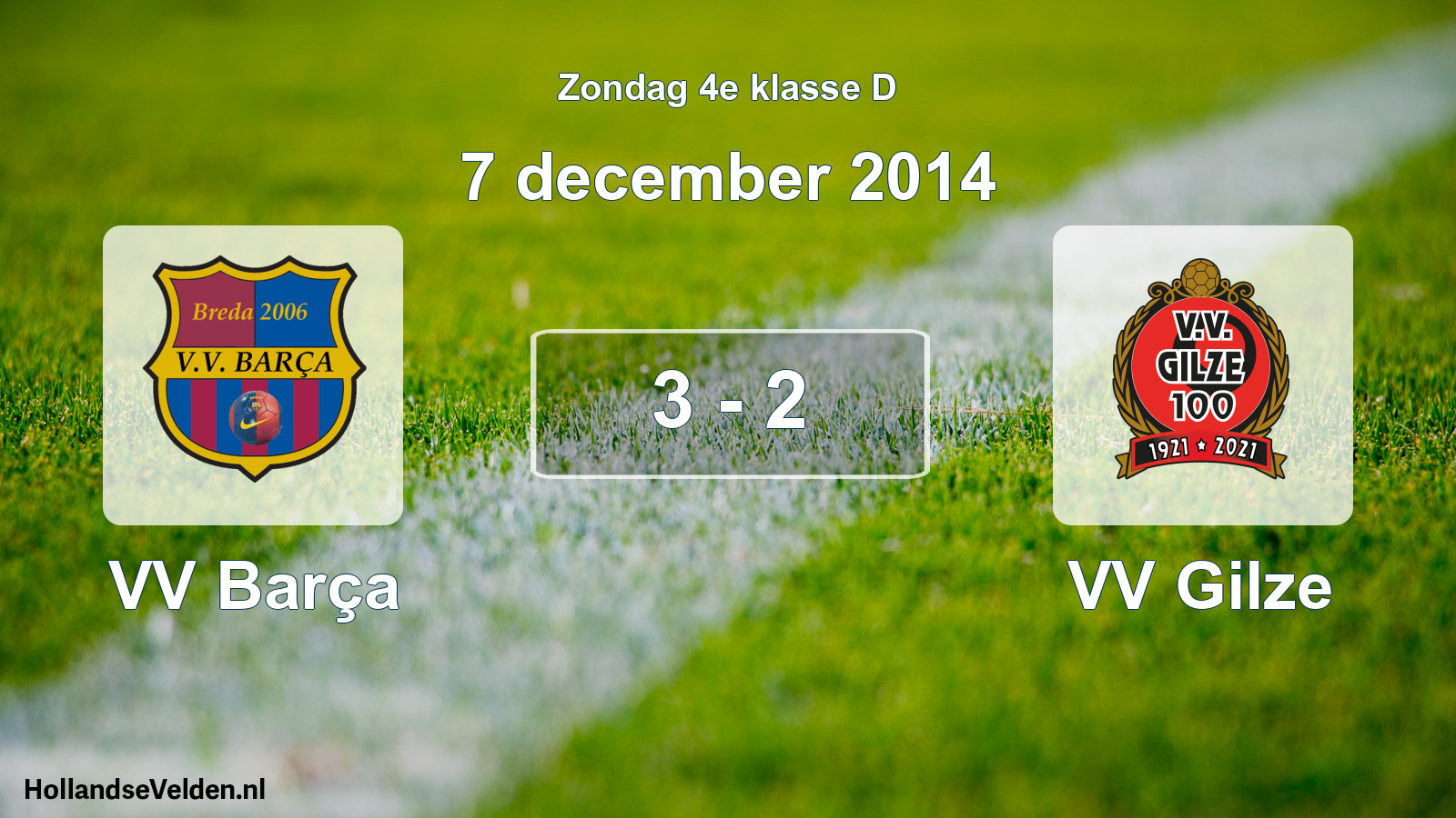 Total number of matches played: VV Barça - VV Gilze 3 - 2 (7 December 2014)
