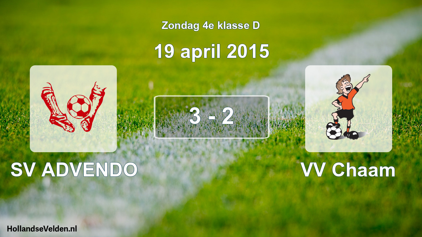 Total number of matches played: SV ADVENDO - VV Chaam 3 - 2 (19 April 2015)