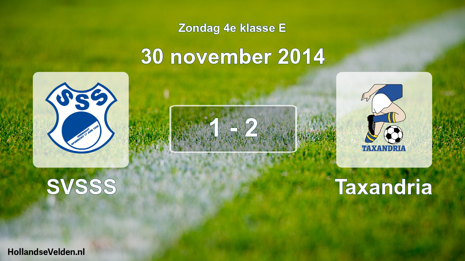 Total number of matches played: SVSSS - Taxandria 1 - 2 (30 November 2014)