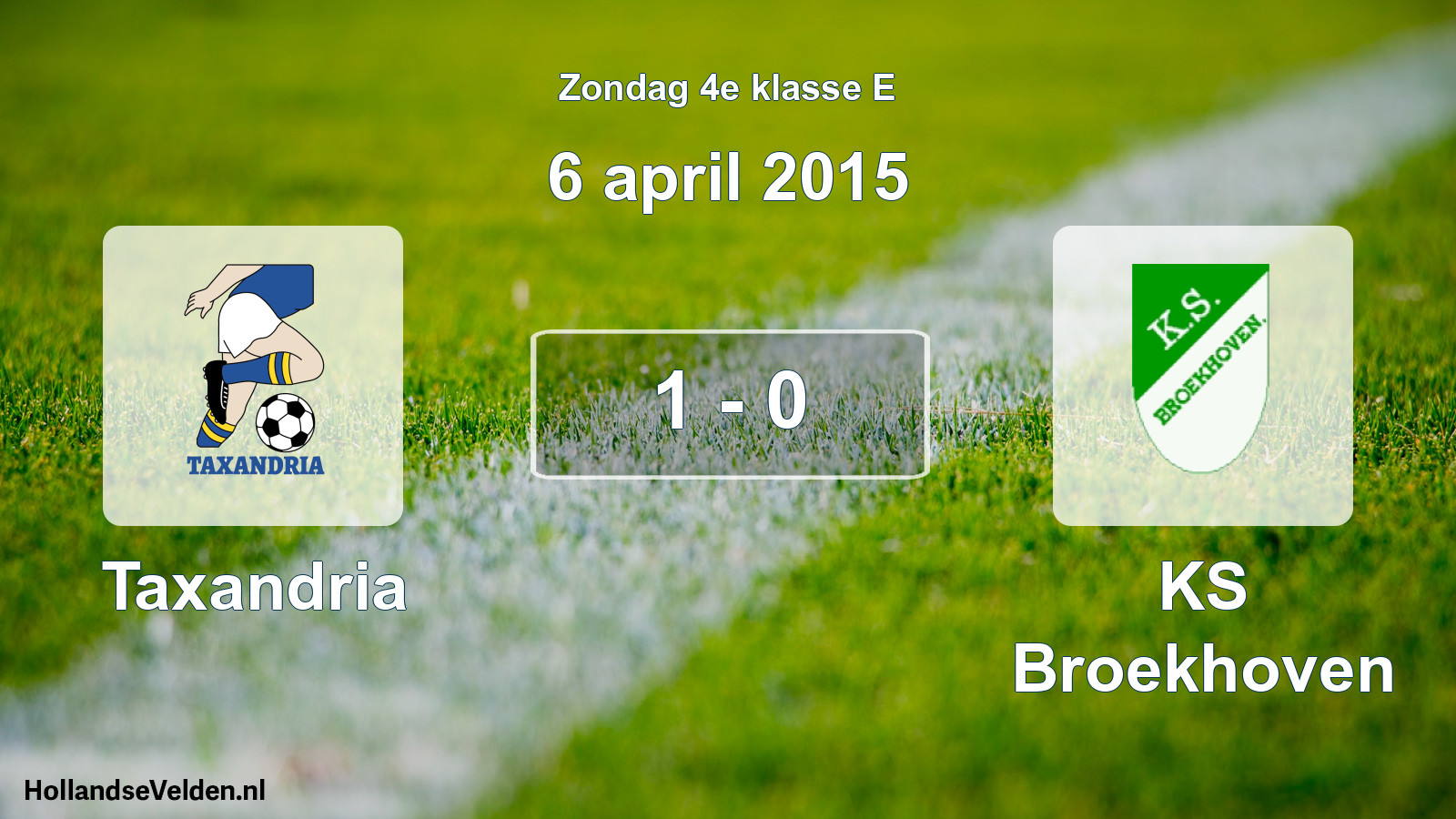 Total number of matches played: Taxandria - KS Broekhoven 1 - 0 (6 April 2015)