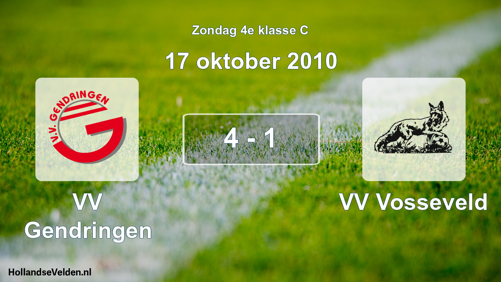 Total number of matches played: VV Gendringen - VV Vosseveld 4 - 1 (17 October 2010)