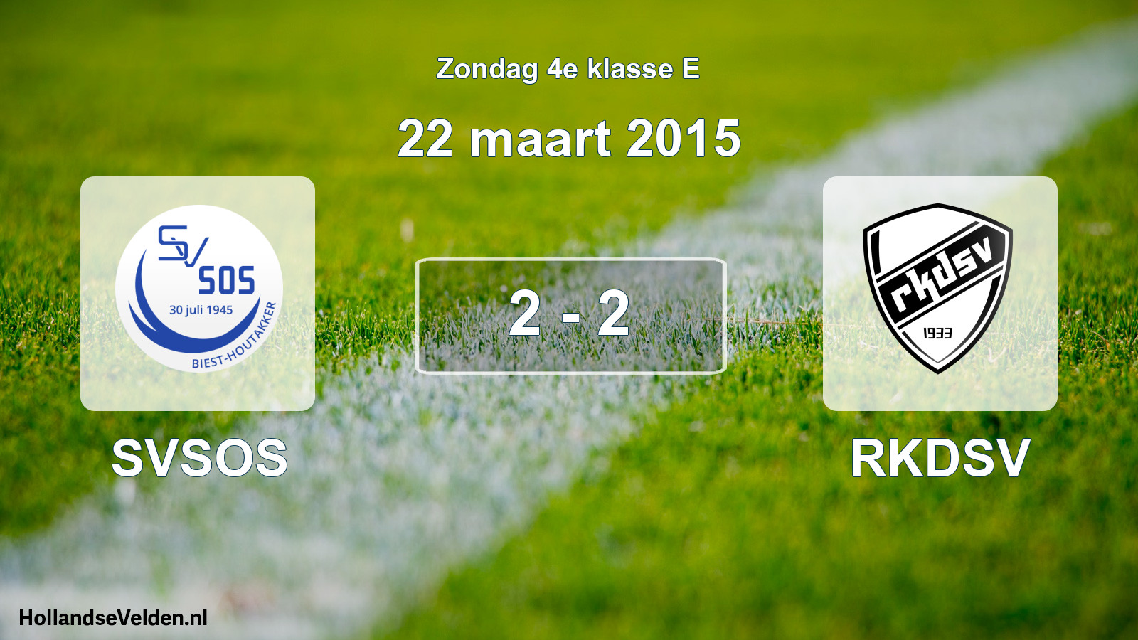 Total number of matches played: SVSOS - RKDSV 2 - 2 (22 March 2015)