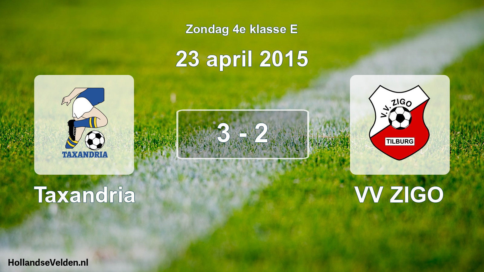 Total number of matches played: Taxandria - VV ZIGO 3 - 2 (23 April 2015)