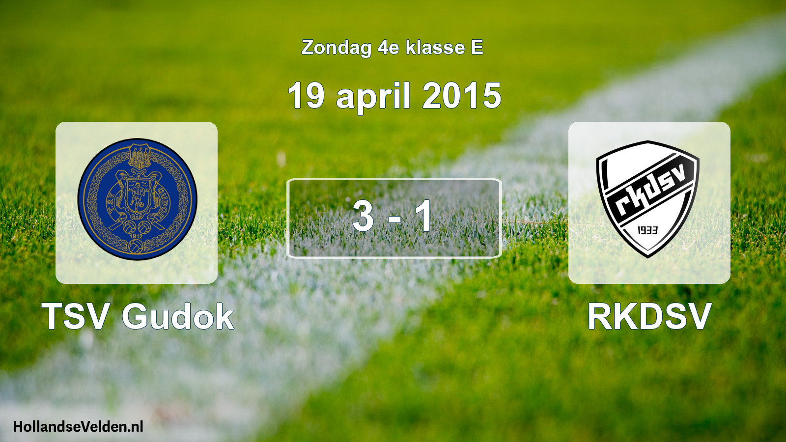 Total number of matches played: TSV Gudok - RKDSV 3 - 1 (19 April 2015)