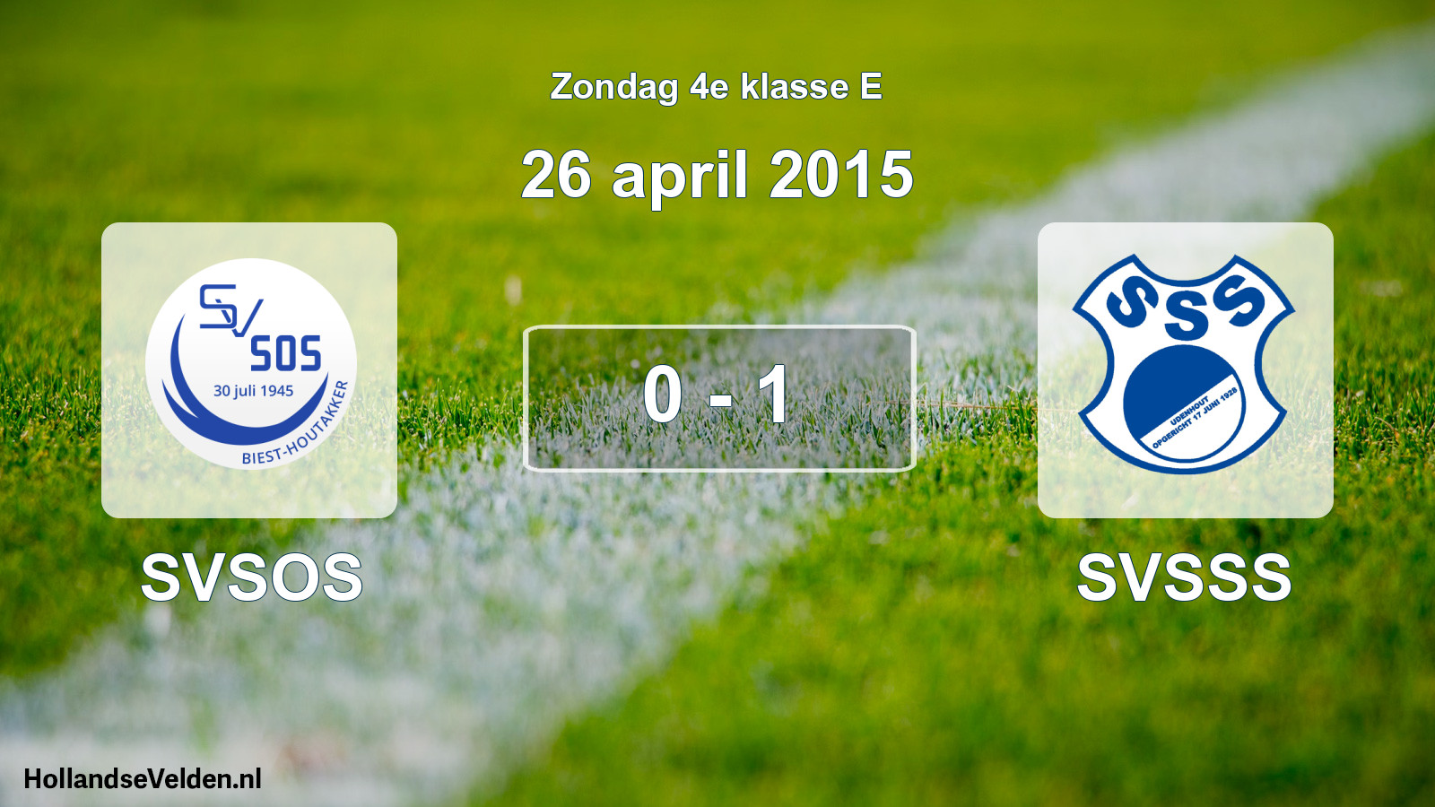 Total number of matches played: SVSOS - SVSSS 0 - 1 (26 April 2015)