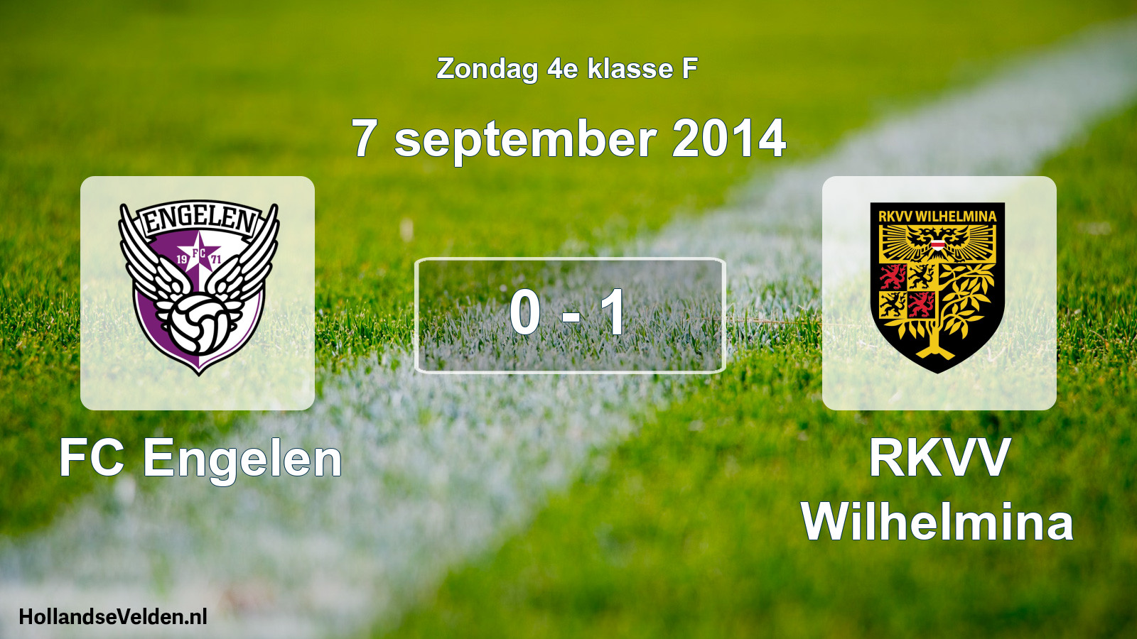 Total number of matches played: FC Engelen - RKVV Wilhelmina 0 - 1 (7 September 2014)