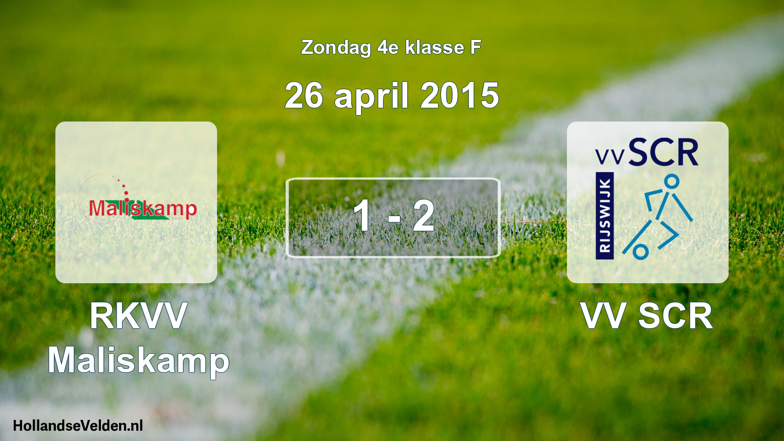 Total number of matches played: RKVV Maliskamp - VV SCR 1 - 2 (26 April 2015)