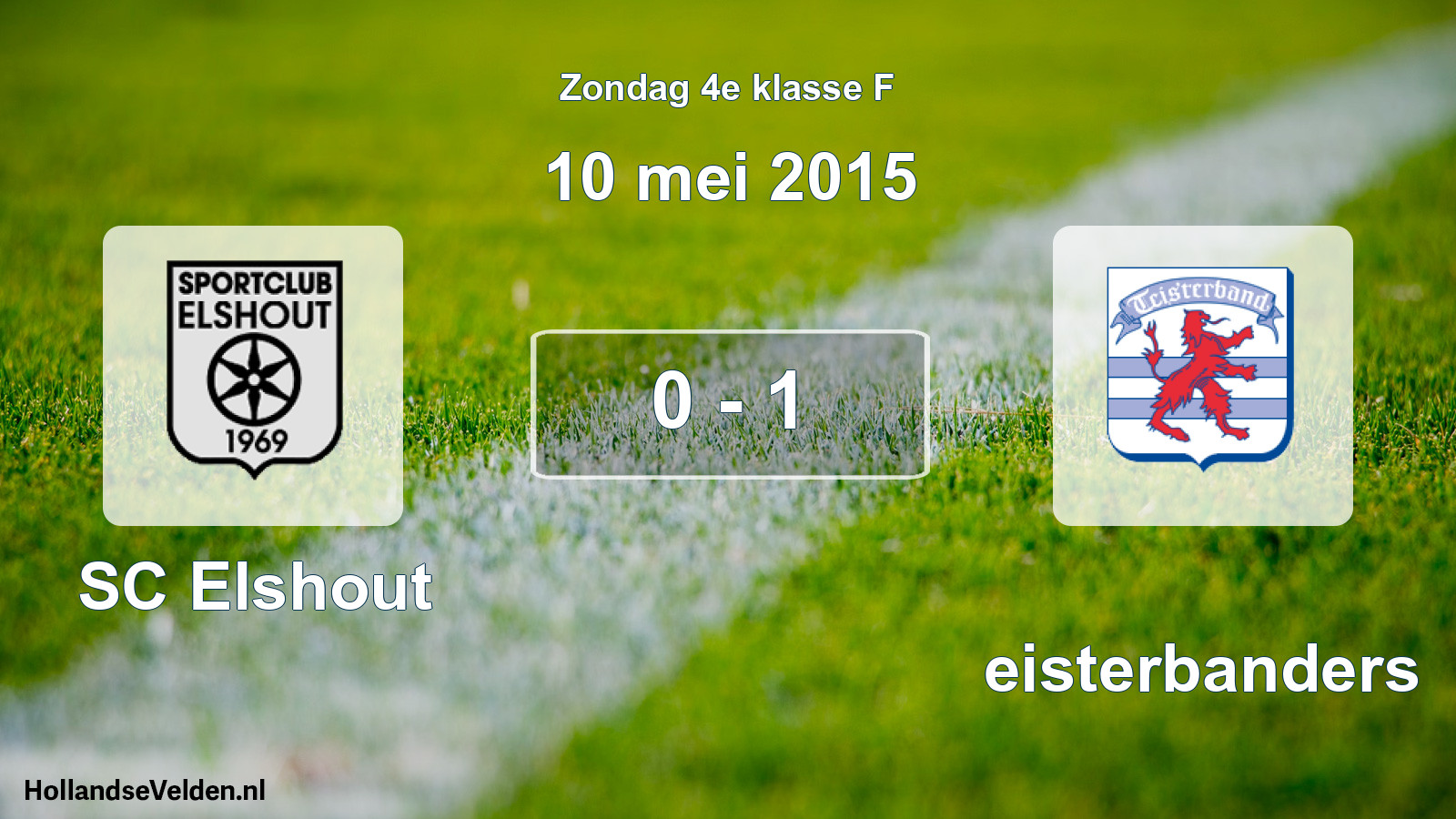Total number of matches played: SC Elshout - Teisterbanders 0 - 1 (10 May 2015)