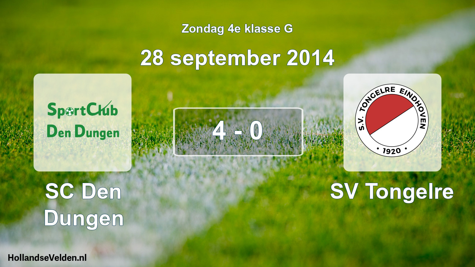 Total number of matches played: SC Den Dungen - SV Tongelre 4 - 0 (28 September 2014)