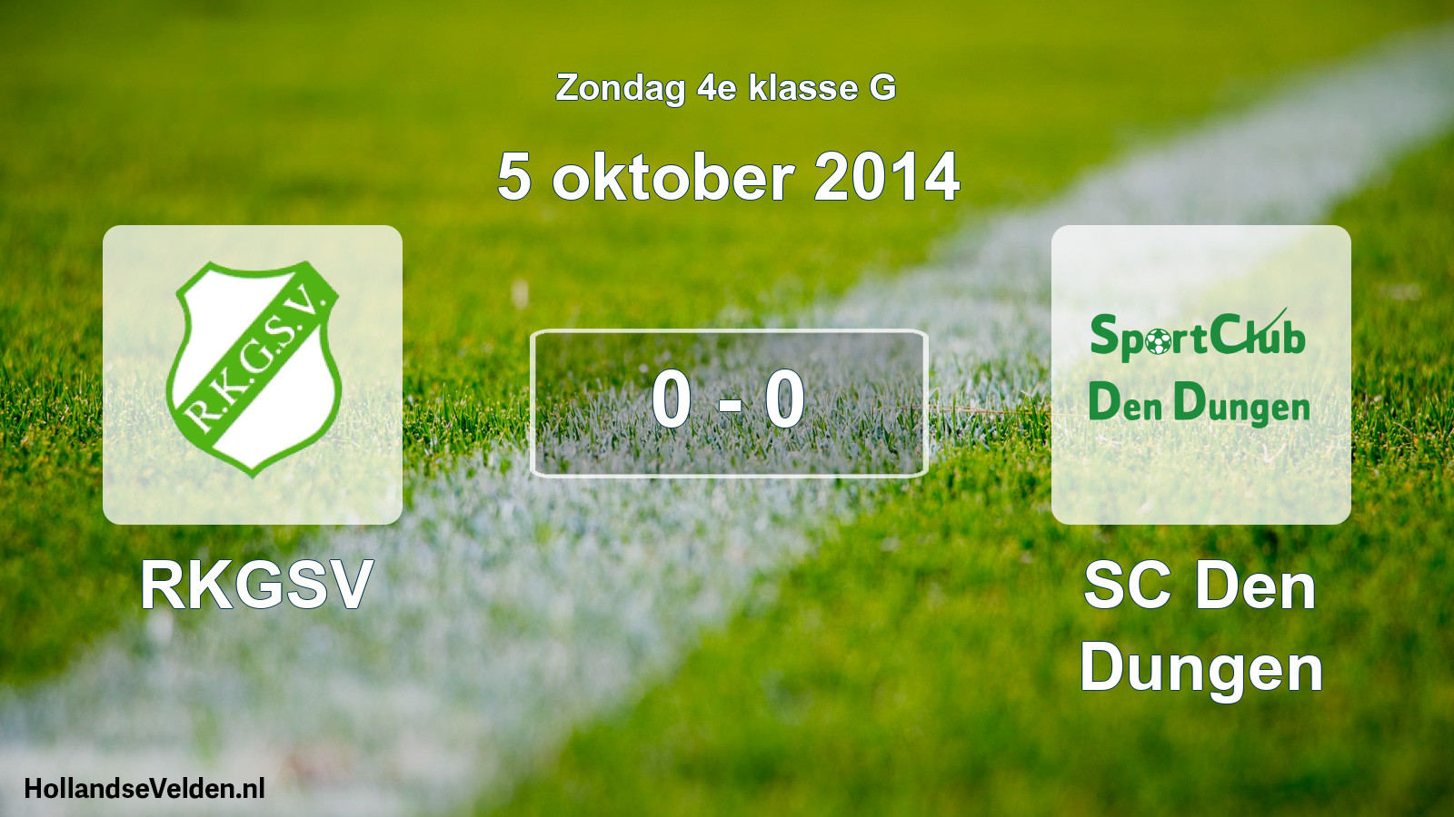 Total number of matches played: RKGSV - SC Den Dungen 0 - 0 (5 October 2014)