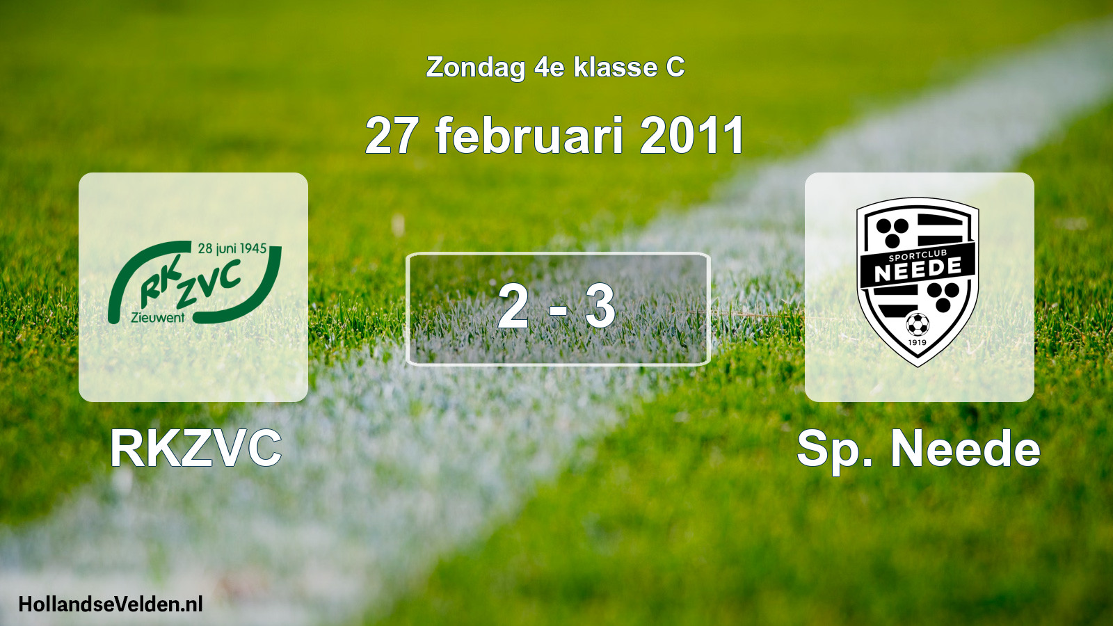 Total number of matches played: RKZVC - Sp. Neede 2 - 3 (27 February 2011)