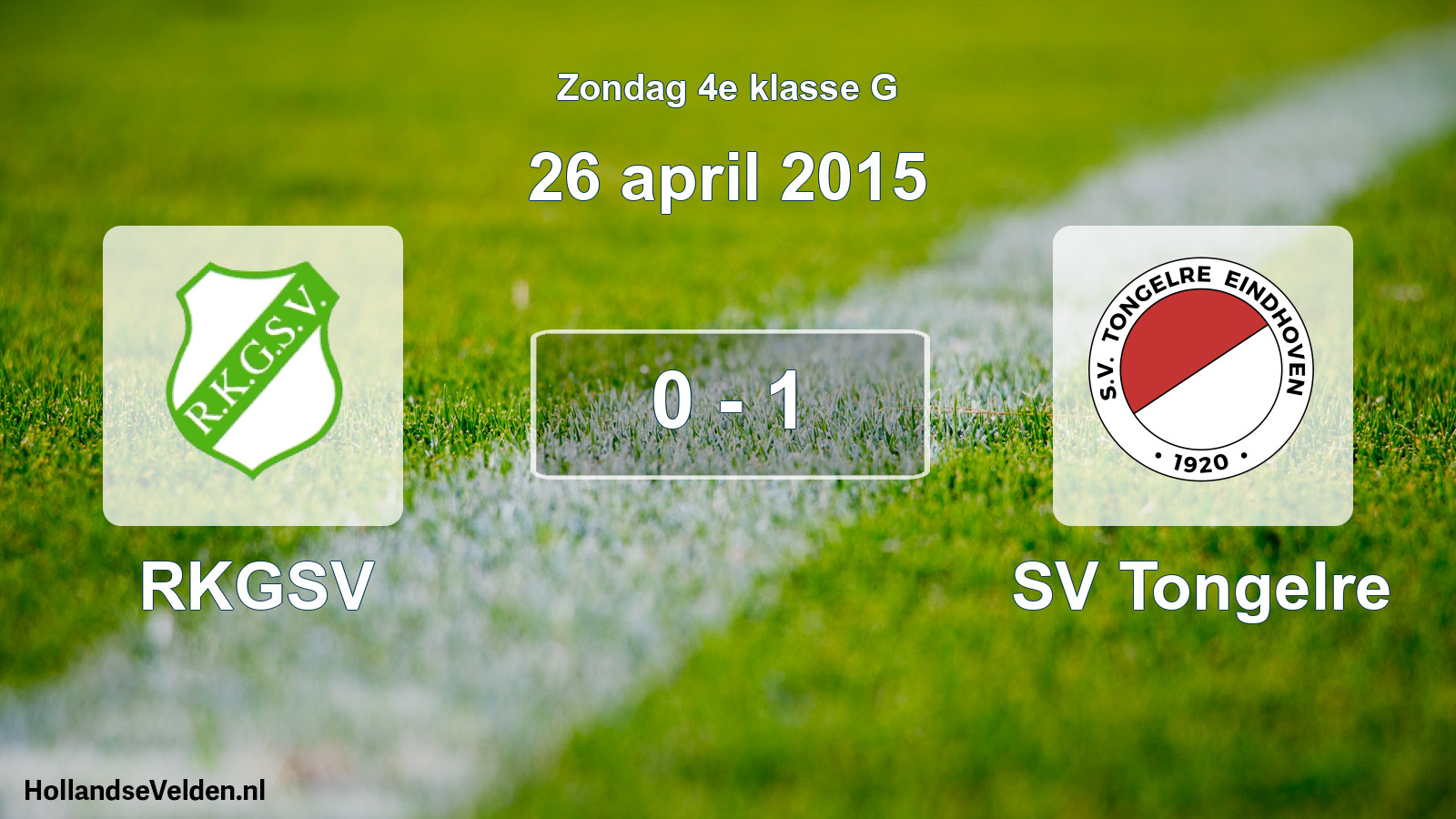 Total number of matches played: RKGSV - SV Tongelre 0 - 1 (26 April 2015)