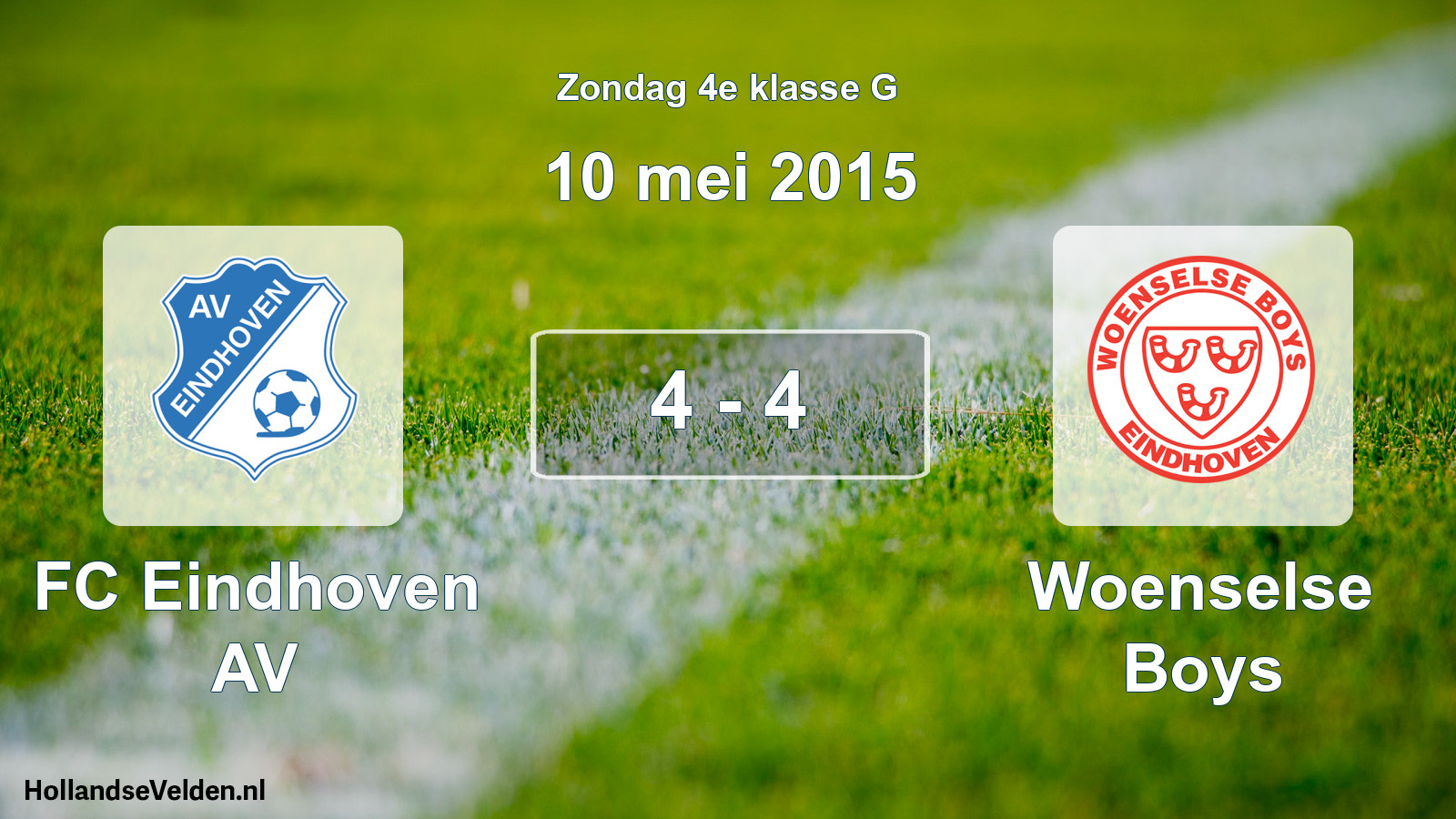 Total number of matches played: FC Eindhoven AV - Woenselse Boys 4 - 4 (10 May 2015)