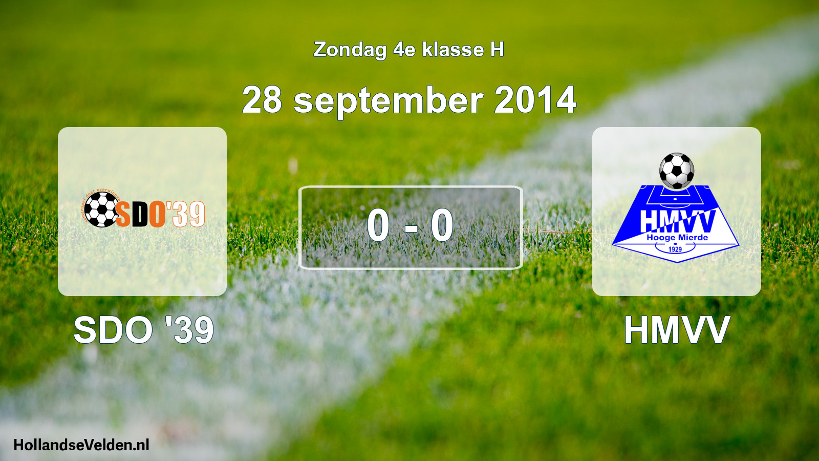 Total number of matches played: SDO '39 - HMVV 0 - 0 (28 September 2014)