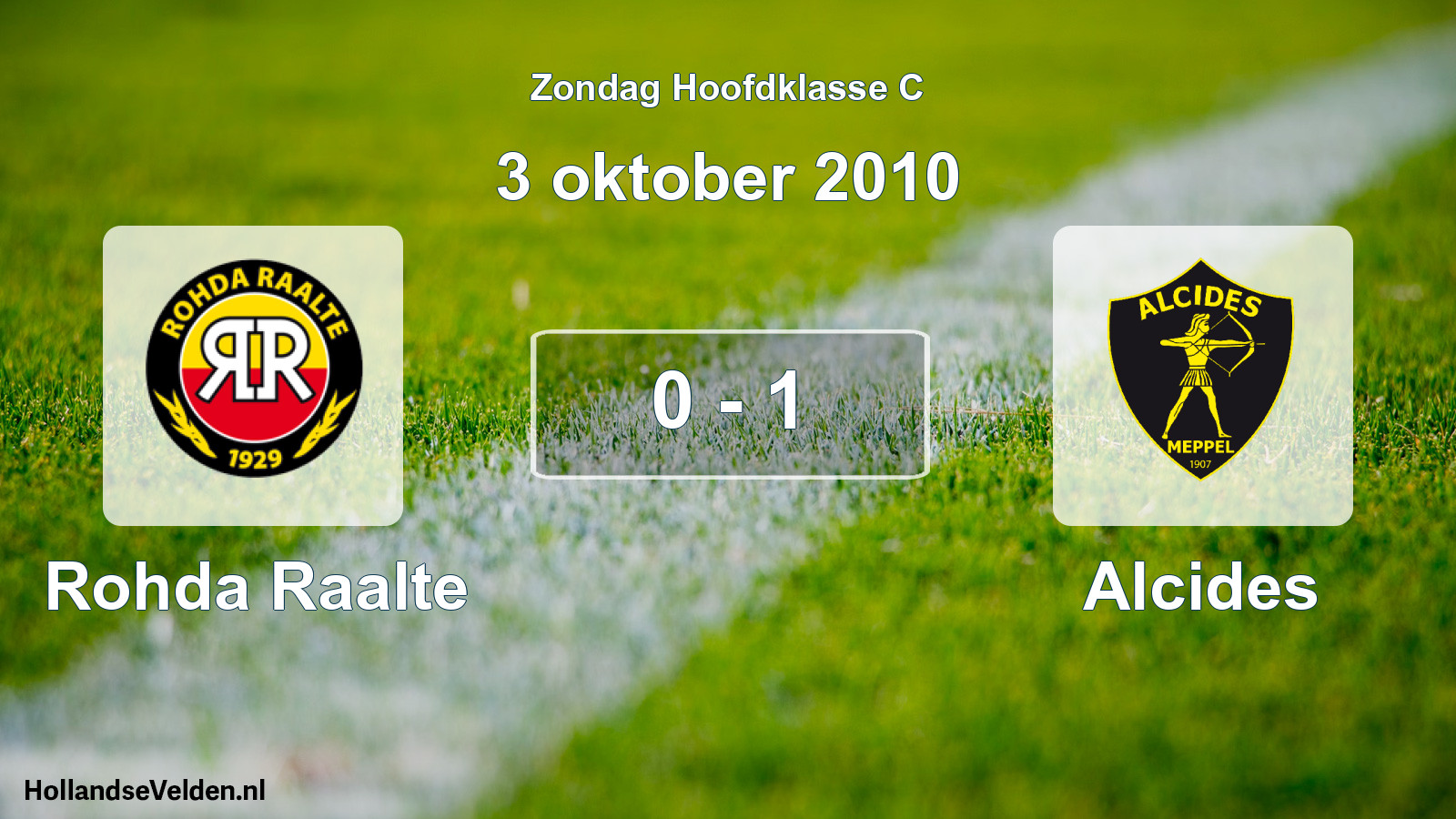 Total number of matches played: Rohda Raalte - Alcides 0 - 1 (3 October 2010)
