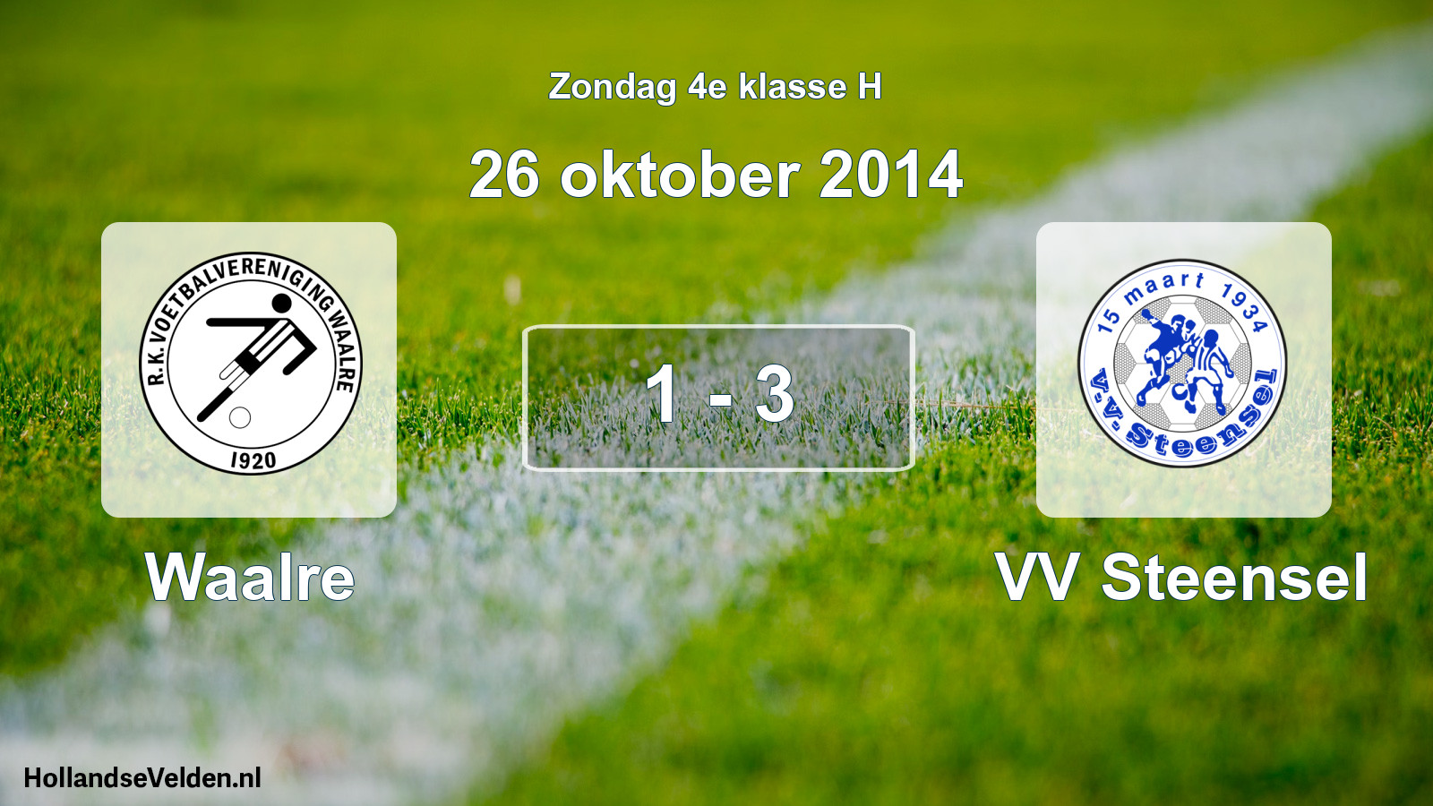 Total number of matches played: Waalre - VV Steensel 1 - 3 (26 October 2014)