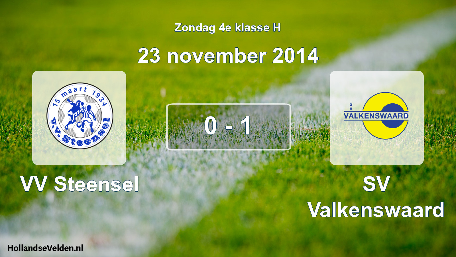 Total number of matches played: VV Steensel - SV Valkenswaard 0 - 1 (23 November 2014)