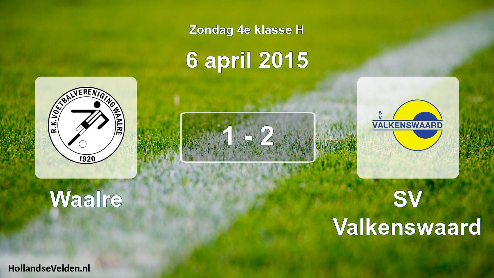 Total number of matches played: Waalre - SV Valkenswaard 1 - 2 (6 April 2015)