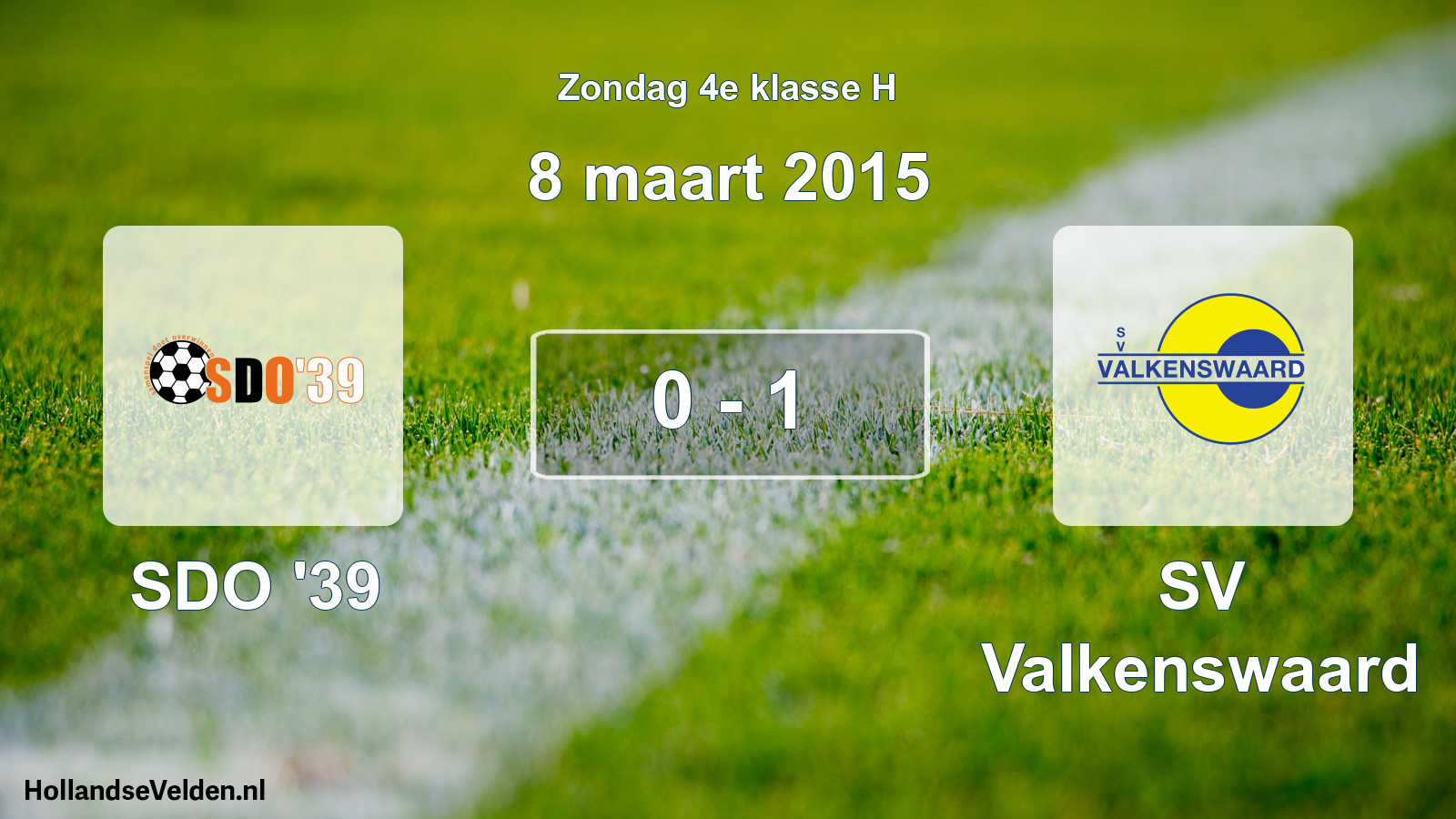 Total number of matches played: SDO '39 - SV Valkenswaard 0 - 1 (8 March 2015)