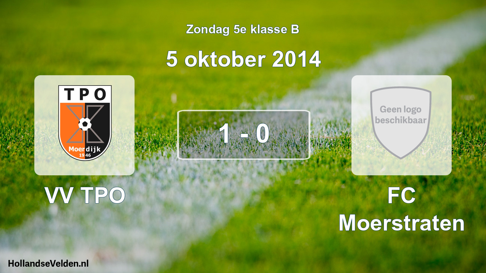 Total number of matches played: VV TPO - FC Moerstraten 1 - 0 (5 October 2014)