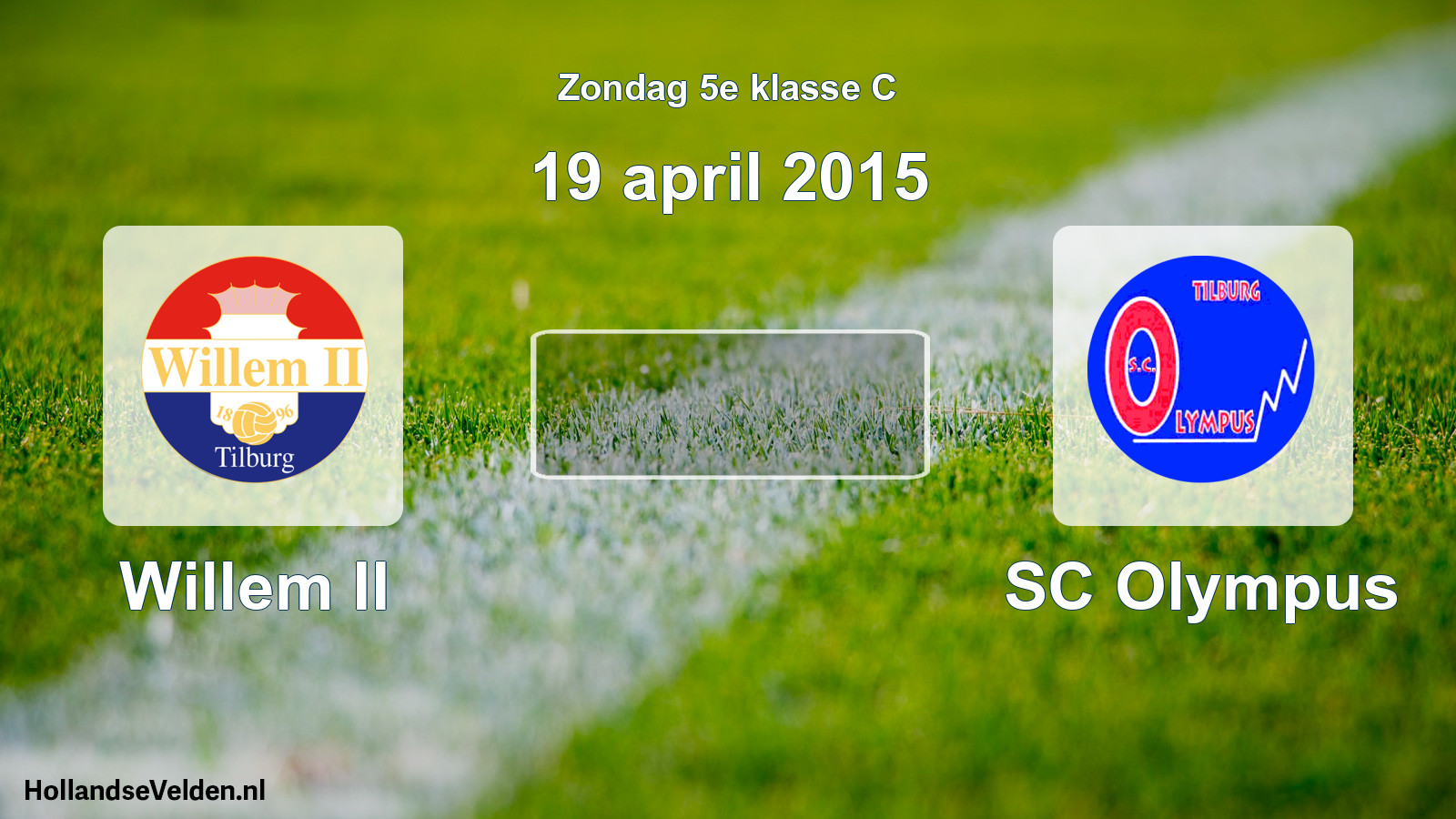 Scheduled Match: Willem II - SC Olympus (19 April 2015)