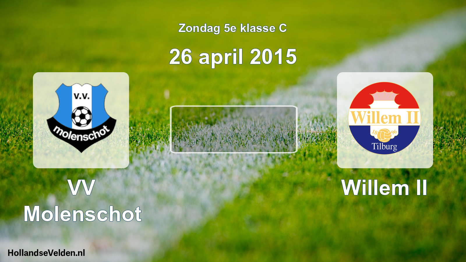 Scheduled Match: VV Molenschot - Willem II (26 April 2015)