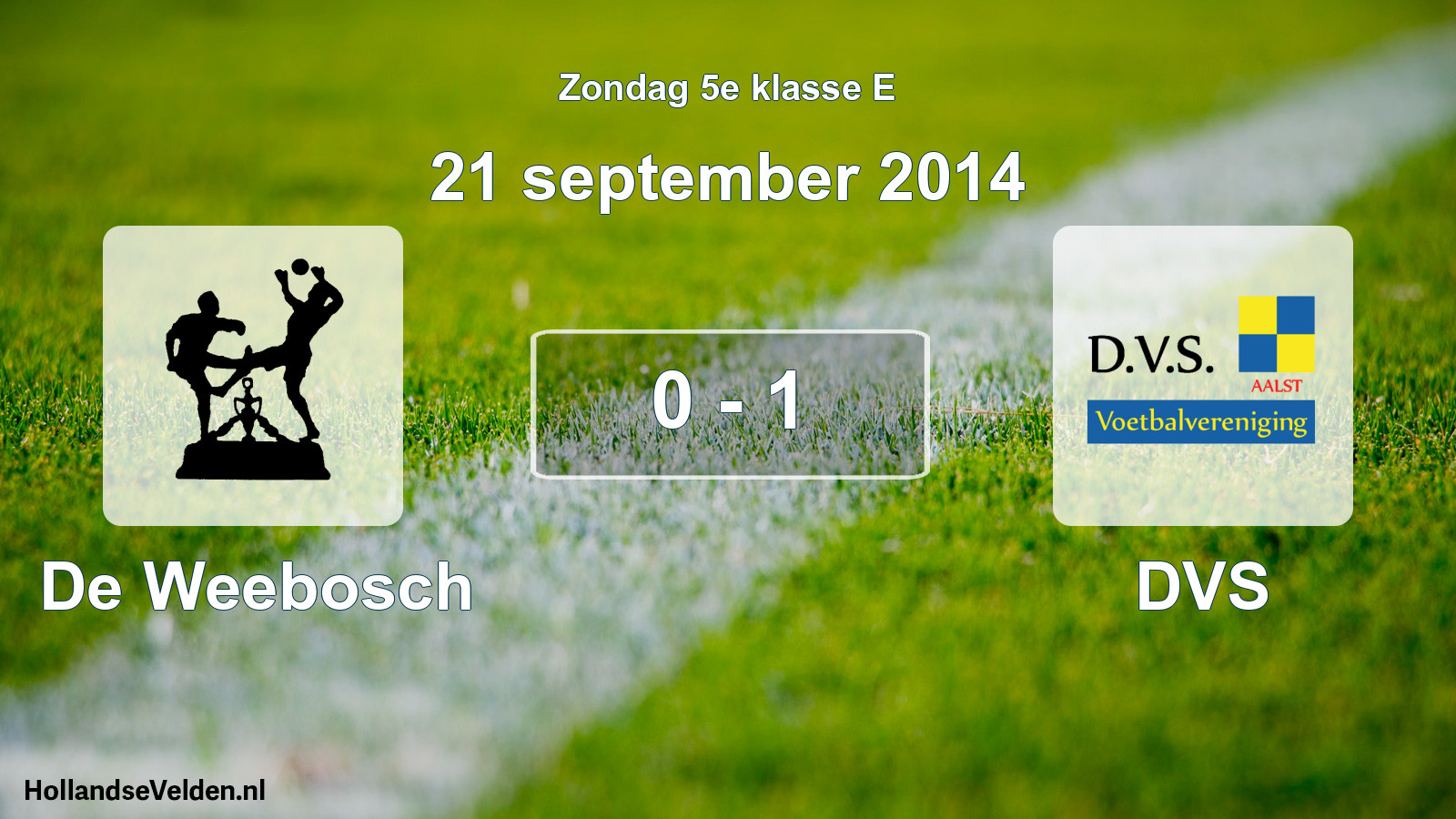 Total number of matches played: De Weebosch - DVS 0 - 1 (21 September 2014)
