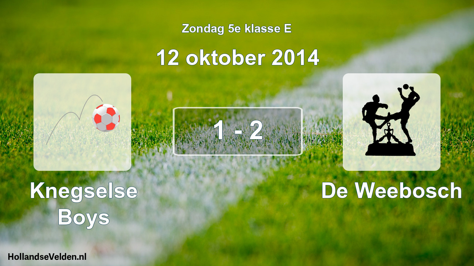Total number of matches played: Knegselse Boys - De Weebosch 1 - 2 (12 October 2014)