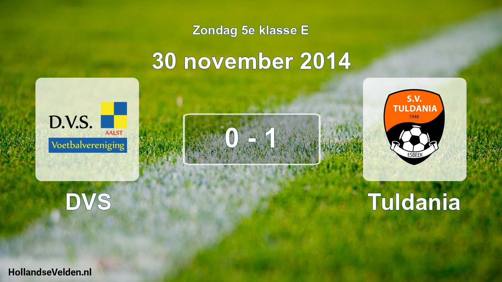 Total number of matches played: DVS - Tuldania 0 - 1 (30 November 2014)