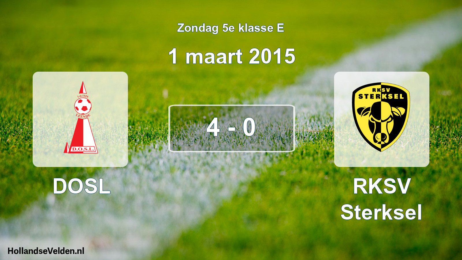 Total number of matches played: DOSL - RKSV Sterksel 4 - 0 (1 March 2015)