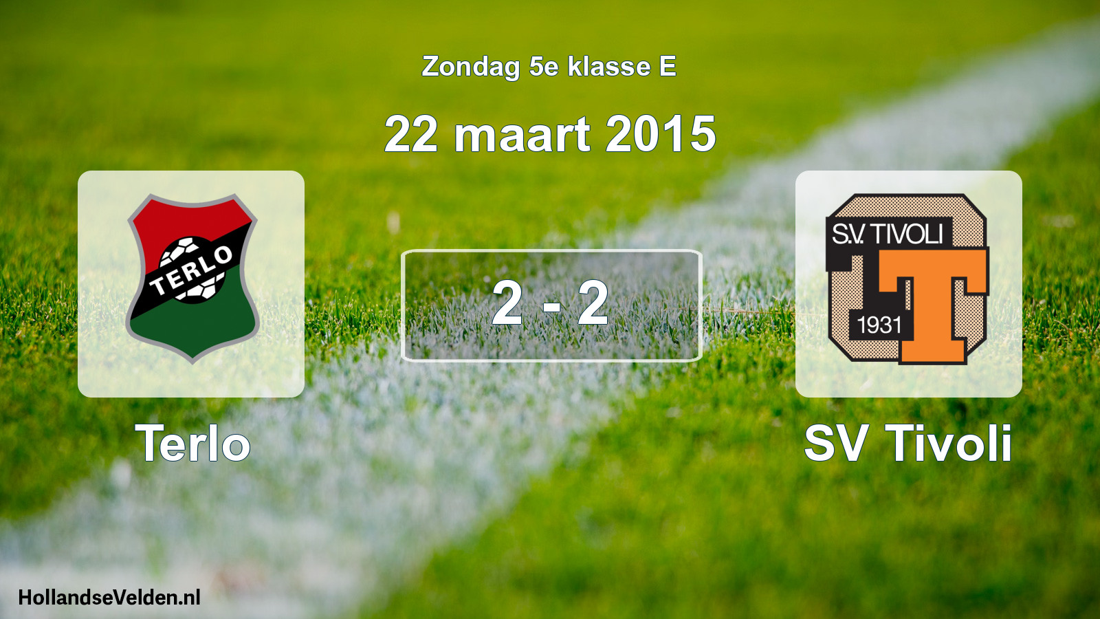 Total number of matches played: Terlo - SV Tivoli 2 - 2 (22 March 2015)