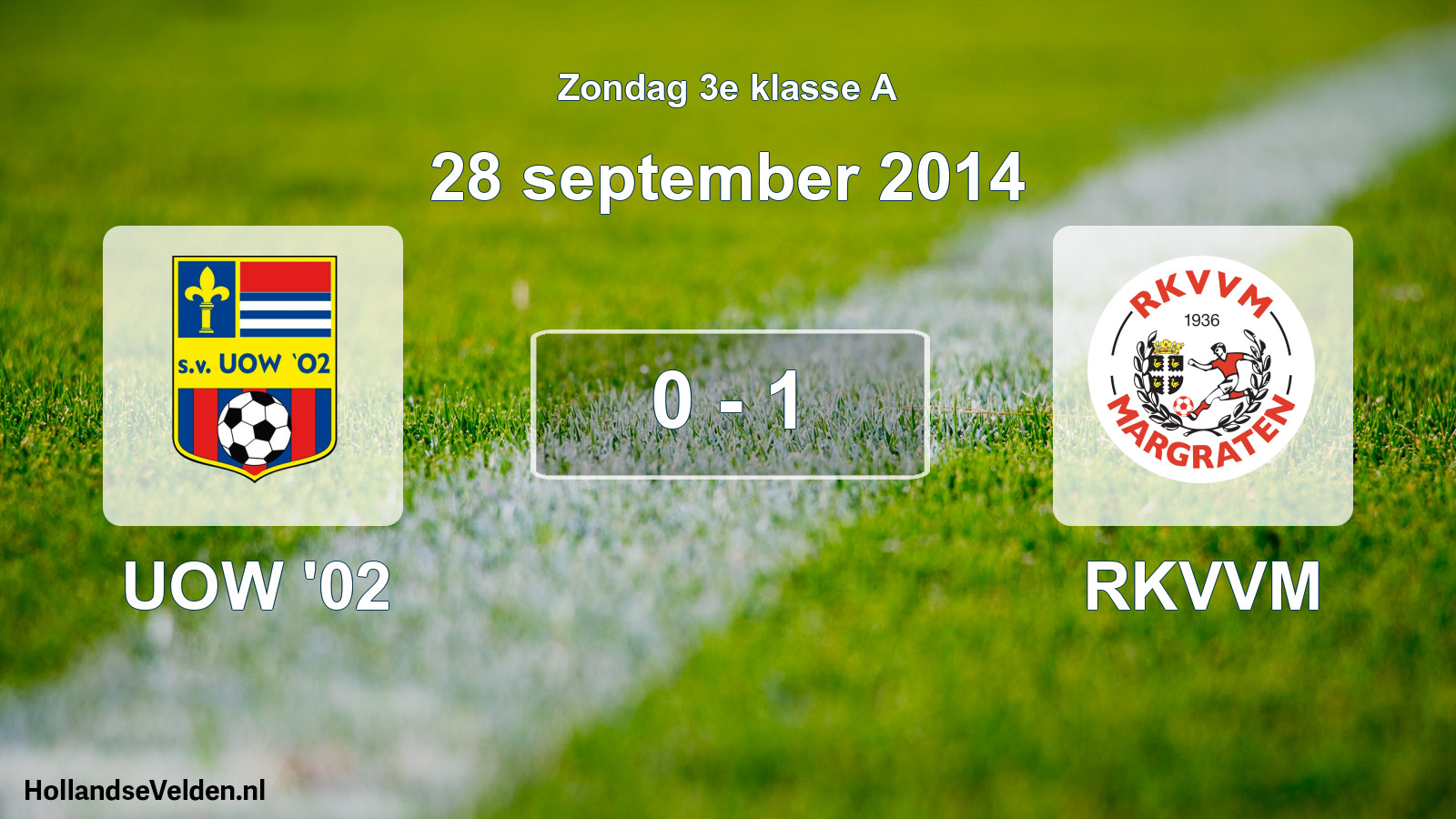 Total number of matches played: UOW '02 - RKVVM 0 - 1 (28 September 2014)