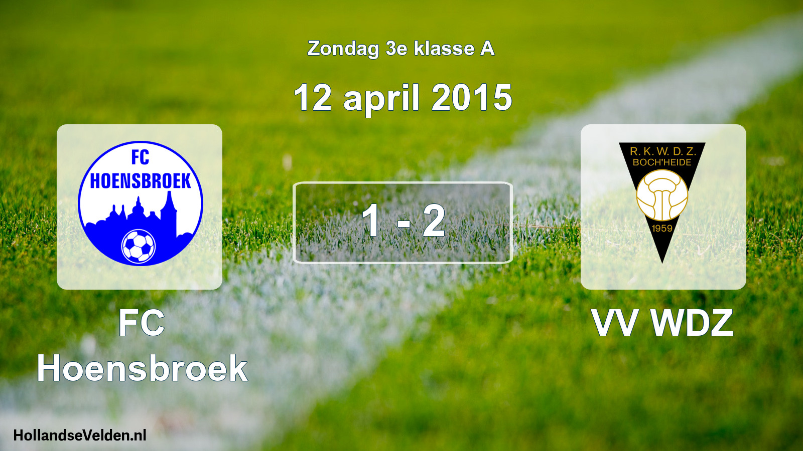 Total number of matches played: FC Hoensbroek - VV WDZ 1 - 2 (12 April 2015)