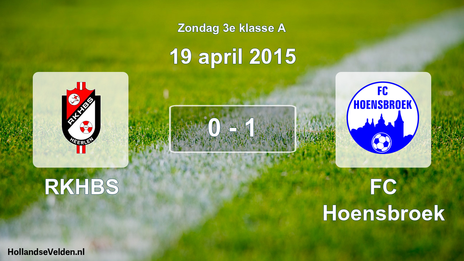 Total number of matches played: RKHBS - FC Hoensbroek 0 - 1 (19 April 2015)