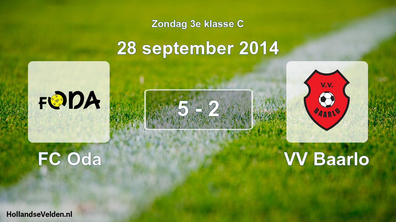 Total number of matches played: FC Oda - VV Baarlo 5 - 2 (28 September 2014)