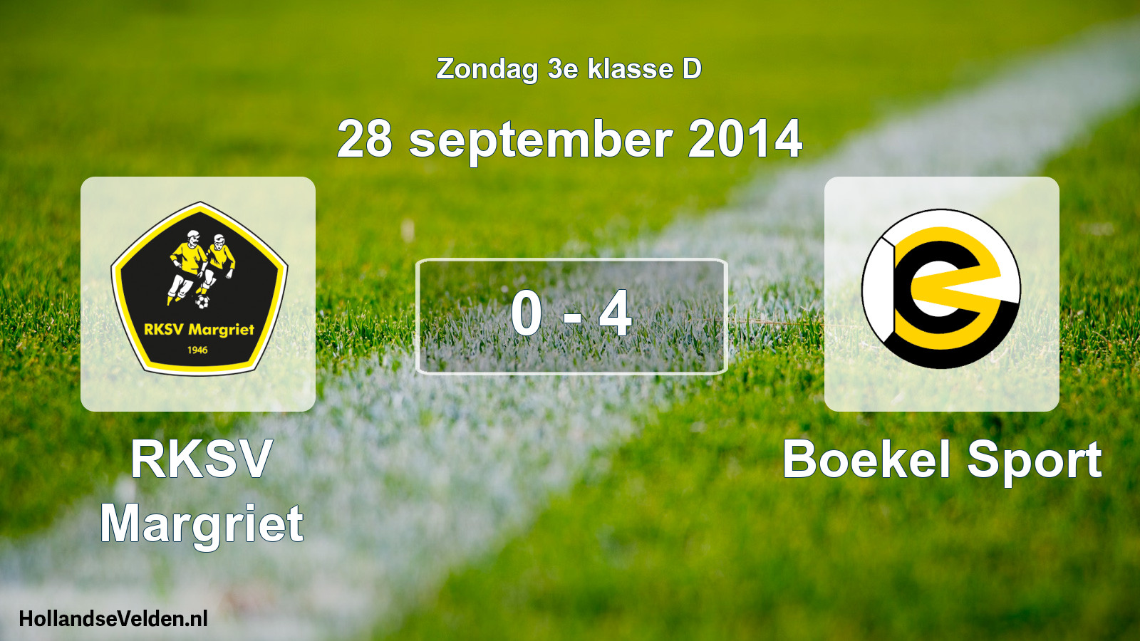 Total number of matches played: RKSV Margriet - Boekel Sport 0 - 4 (28 September 2014)