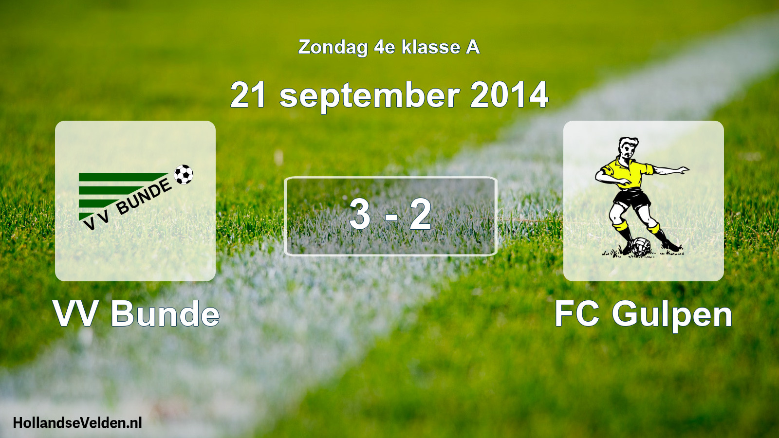 Total number of matches played: VV Bunde - FC Gulpen 3 - 2 (21 September 2014)
