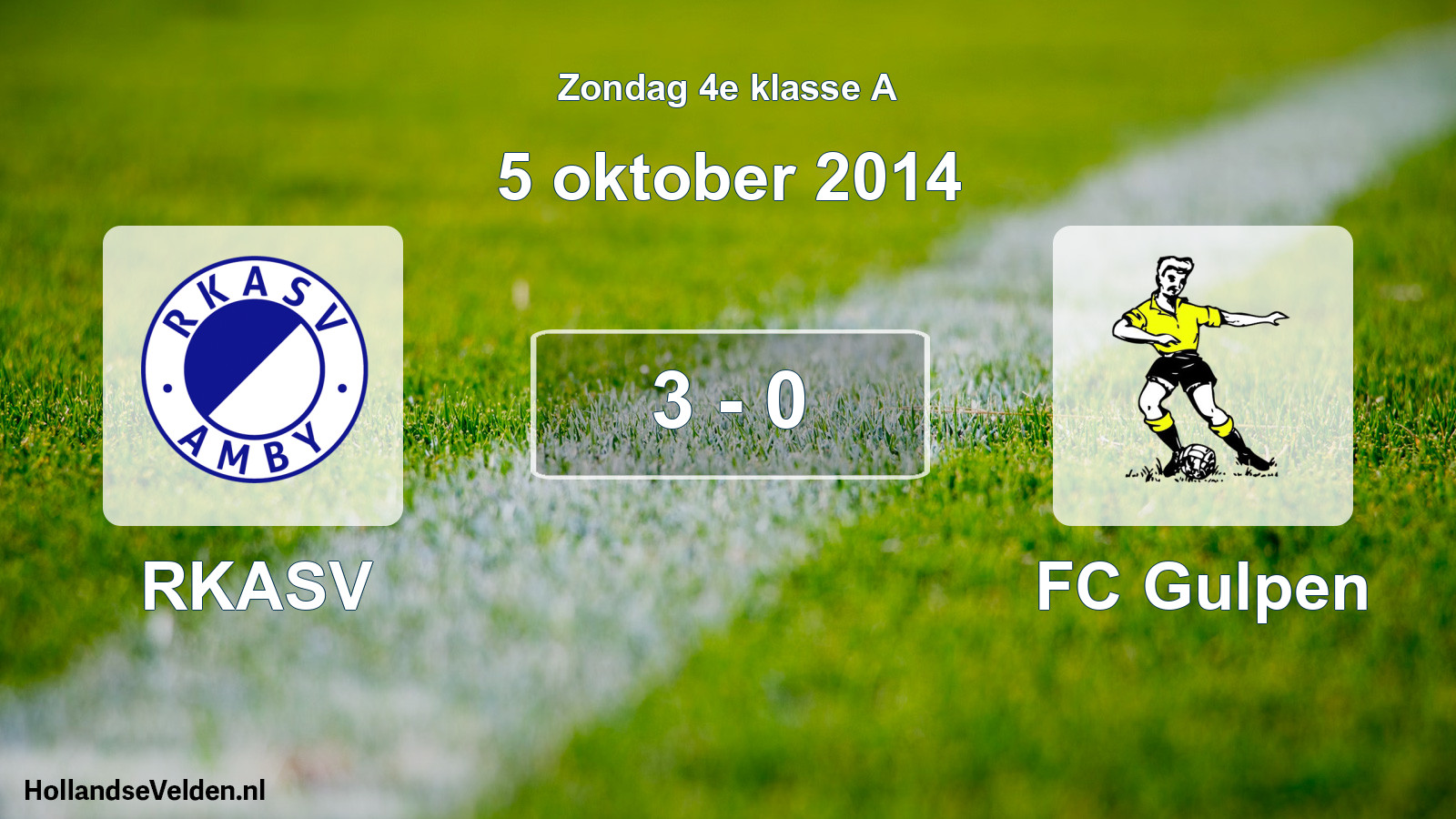 Total number of matches played: RKASV - FC Gulpen 3 - 0 (5 October 2014)