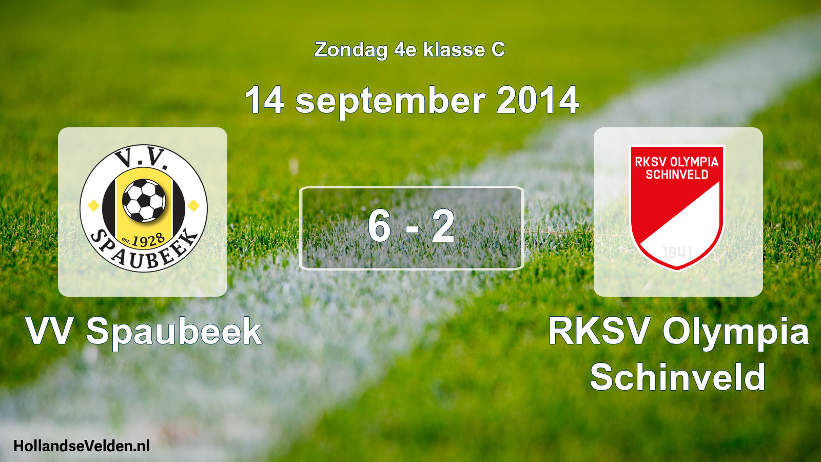 Total number of matches played: VV Spaubeek - RKSV Olympia Schinveld 6 - 2 (14 September 2014)