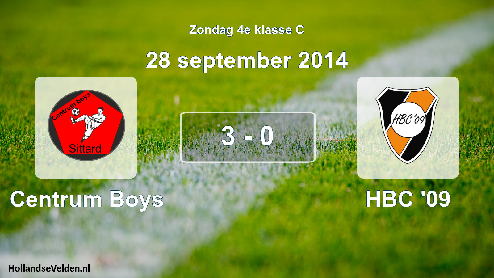 Total number of matches played: Centrum Boys - HBC '09 3 - 0 (28 September 2014)