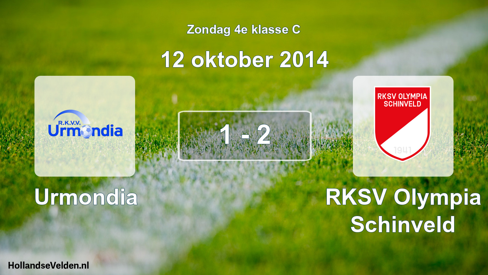 Total number of matches played: Urmondia - RKSV Olympia Schinveld 1 - 2 (12 October 2014)