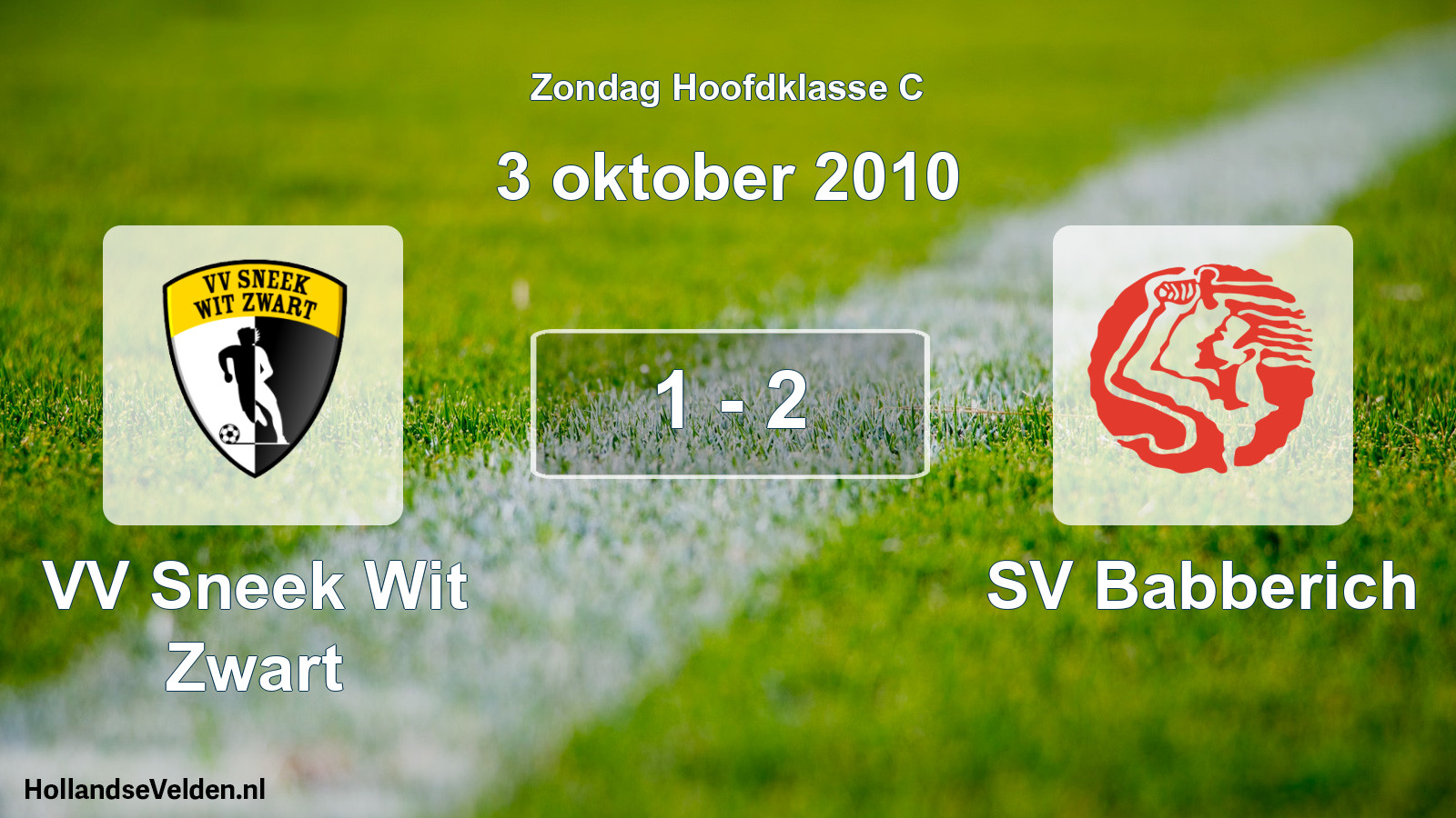 Total number of matches played: VV Sneek Wit Zwart - SV Babberich 1 - 2 (3 October 2010)