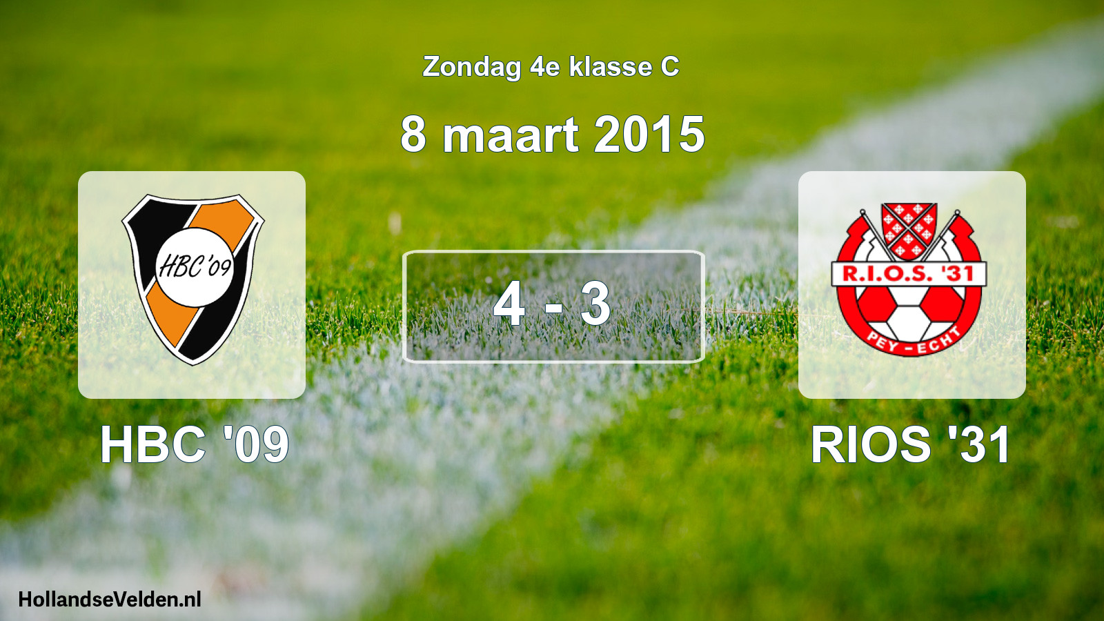 Total number of matches played: HBC '09 - RIOS '31 4 - 3 (8 March 2015)