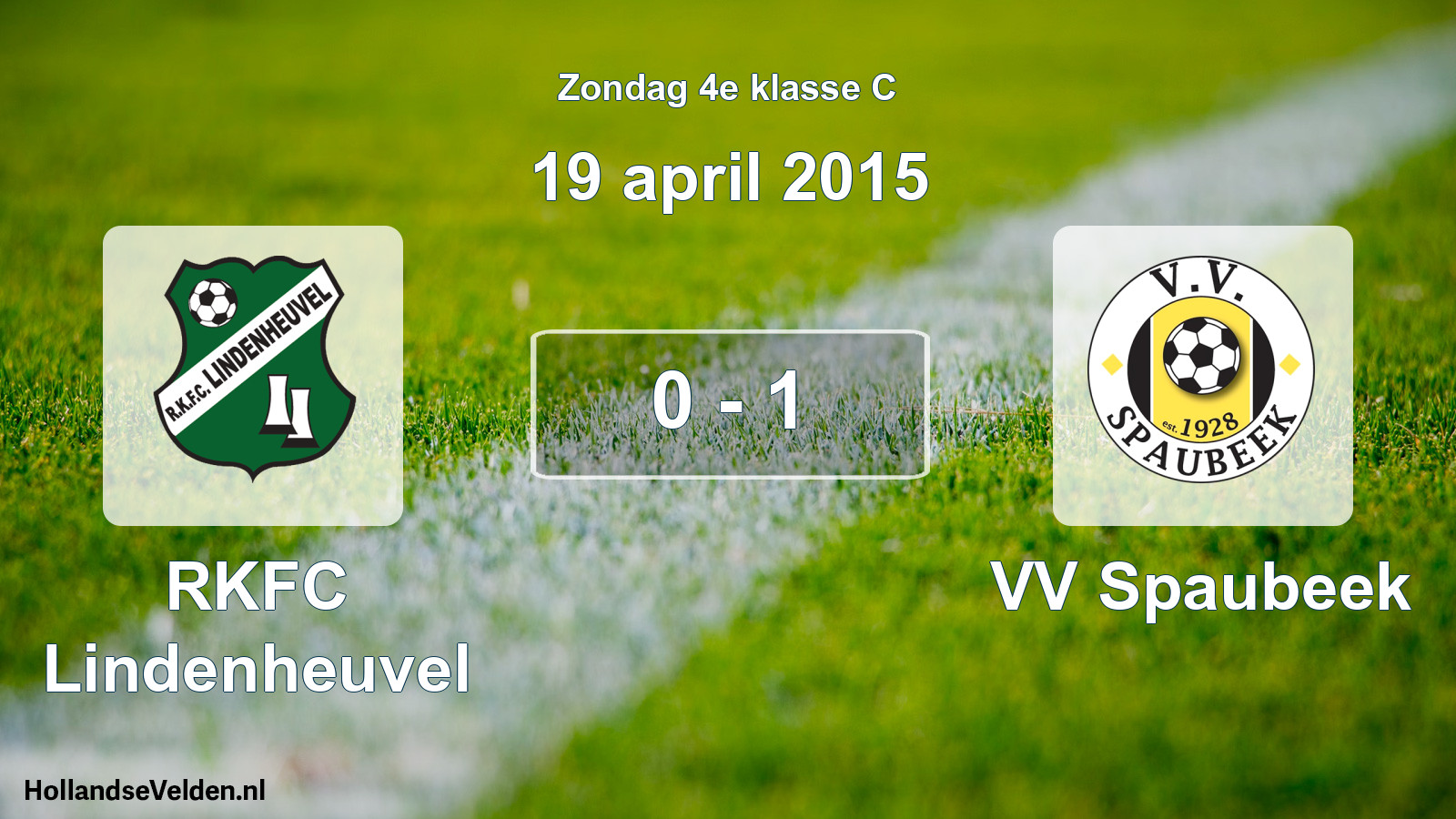 Total number of matches played: RKFC Lindenheuvel - VV Spaubeek 0 - 1 (19 April 2015)