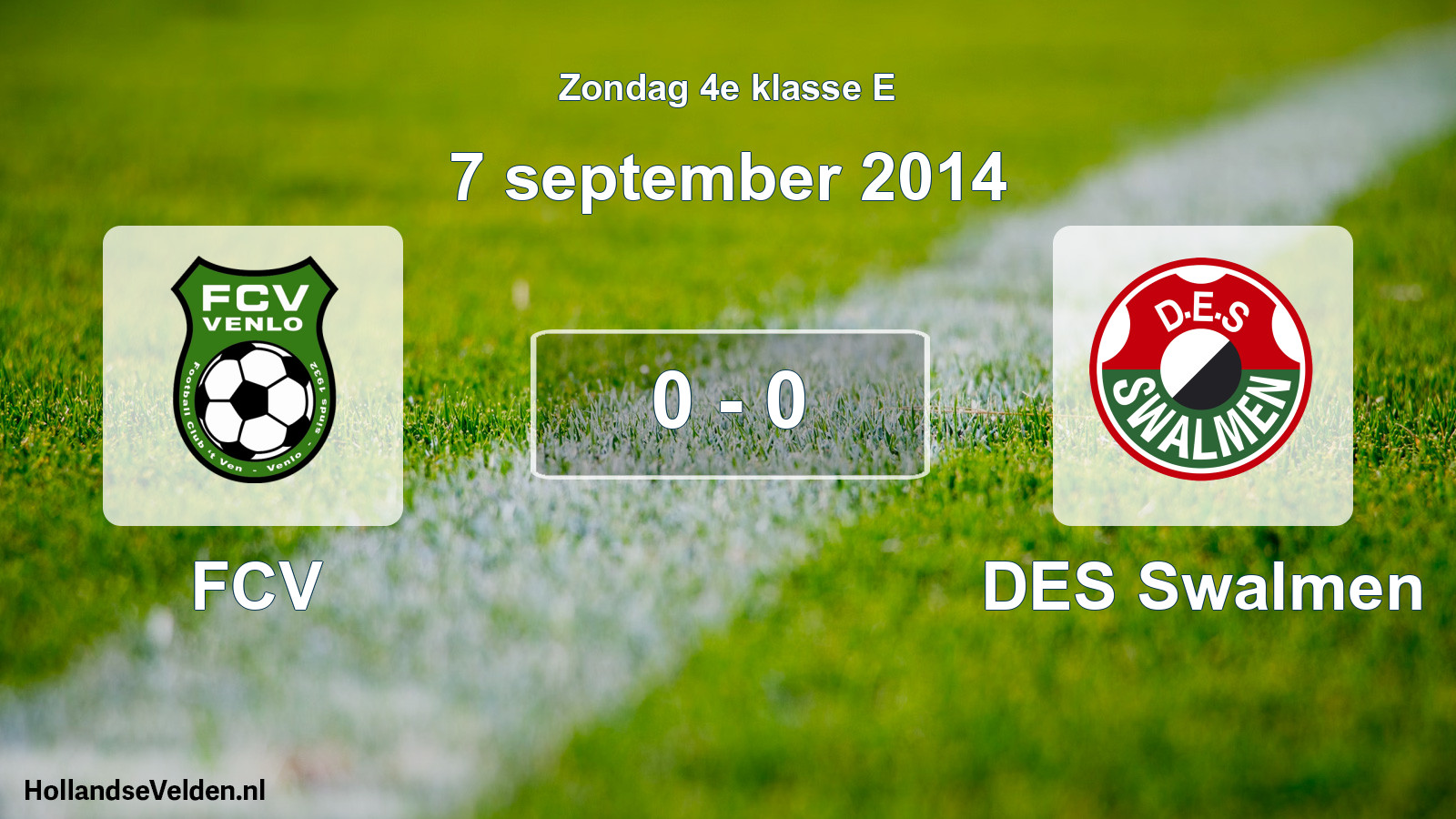 Total number of matches played: FCV - DES Swalmen 0 - 0 (7 September 2014)