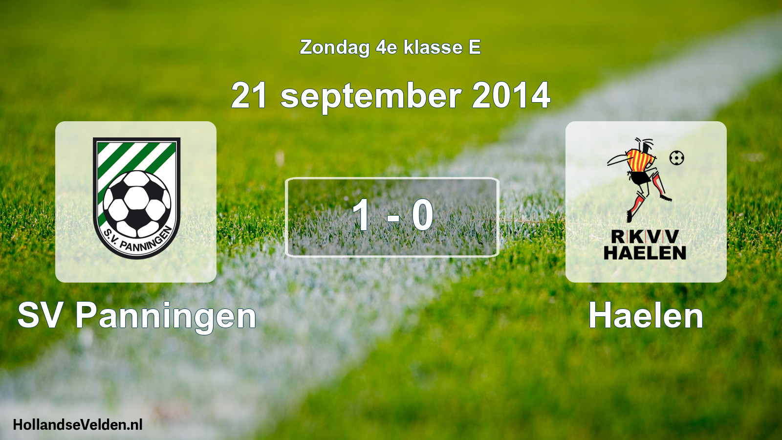Total number of matches played: SV Panningen - Haelen 1 - 0 (21 September 2014)