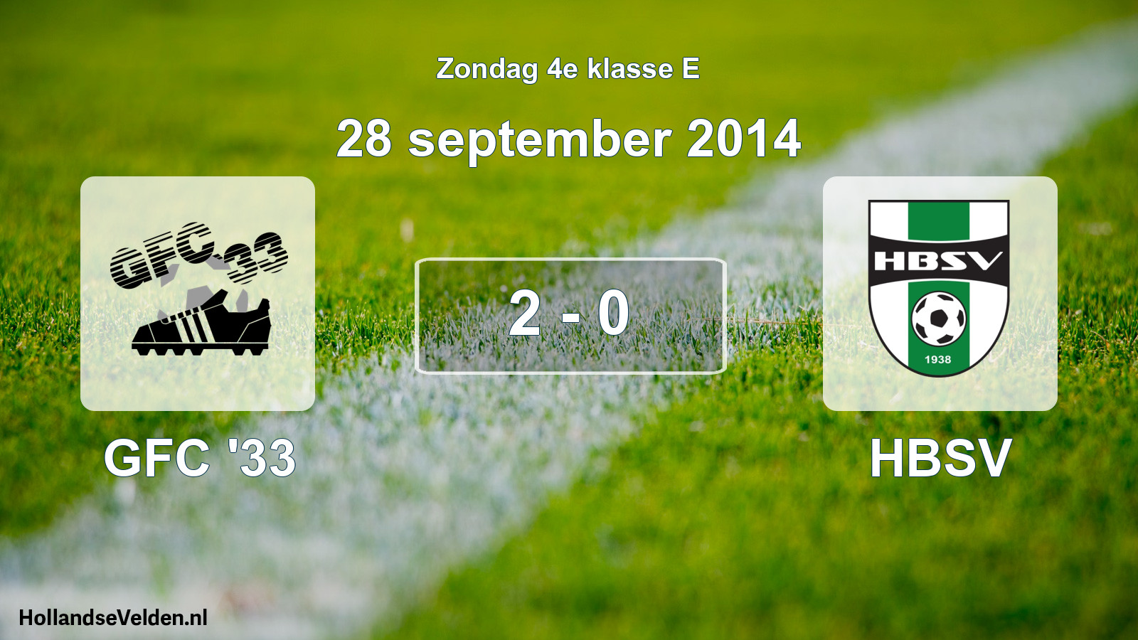 Total number of matches played: GFC '33 - HBSV 2 - 0 (28 September 2014)